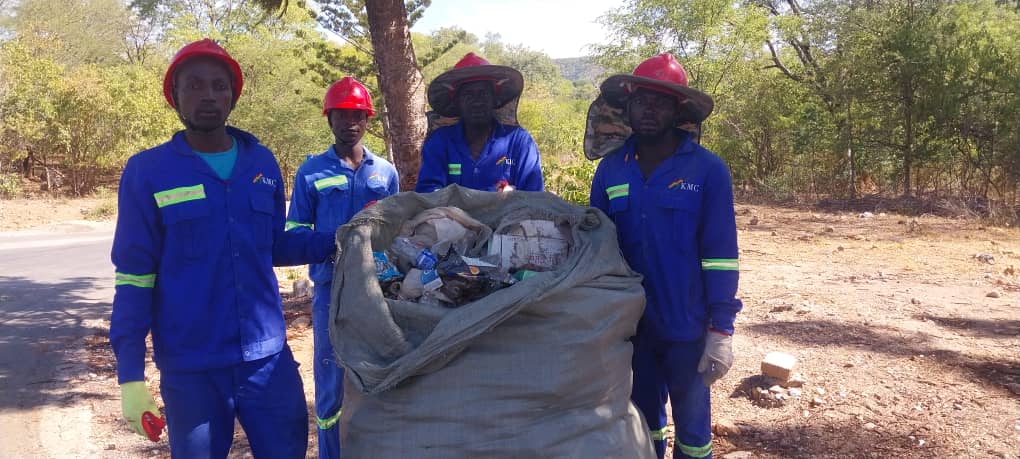 KMC employees taking part in monthly clean-up campaigns Image
